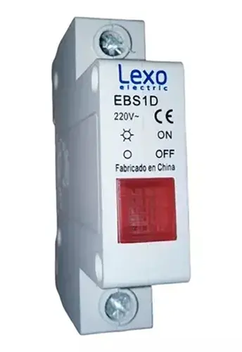 Luz piloto Roja Riel DIN LEXO