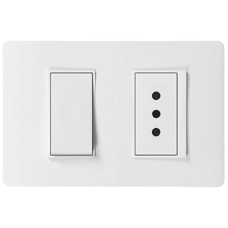 Placa interruptor/enchufe BTICINO Luzica