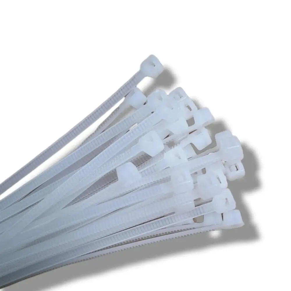 Amarra plástica blanca 250x3.6mm x 100un