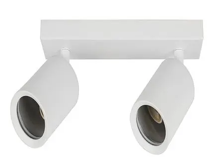 Apliqué GU10x2 Blanco con ampolletas WANT