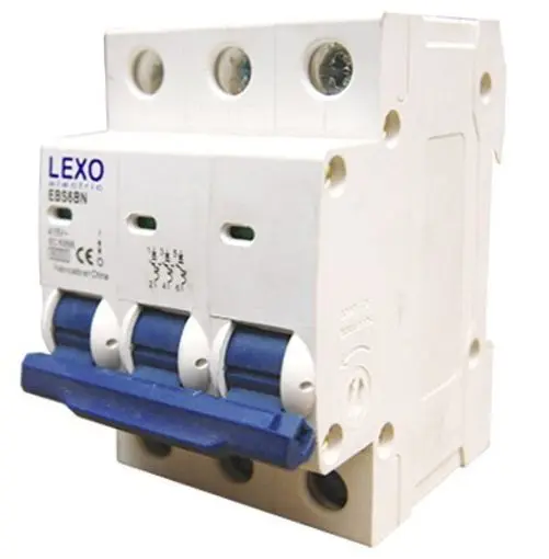 Interruptor automático 3x10A 6kA Curva C LEXO