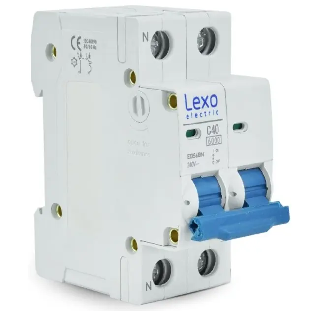 Interruptor automático 2x16A 6kA Curva C LEXO