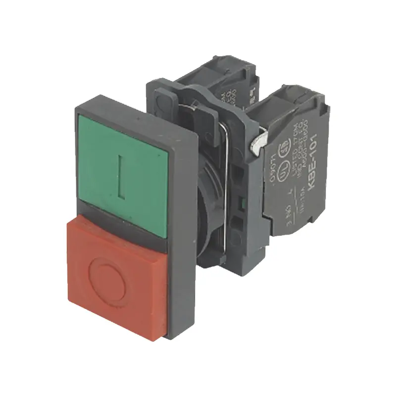 Pulsador plast. partir/parar 22mm 1NO 1NC