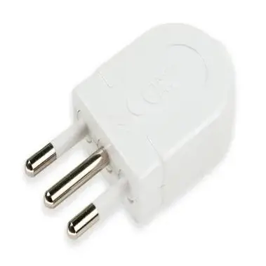 Enchufe volante macho 10A 2P+T Blanco FNX