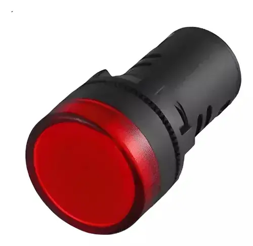 Piloto indicador voltaje/corriente 22mm Roja