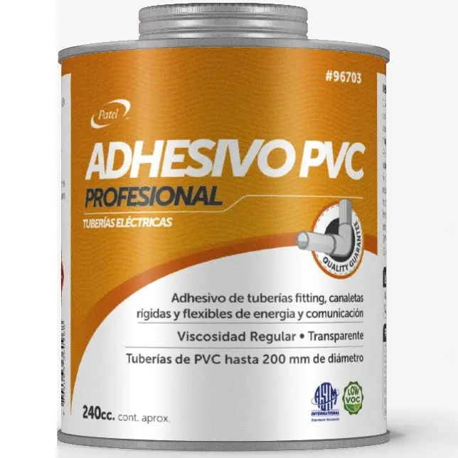 Adhesivo PVC tuberías eléctricas 240cc PATEL