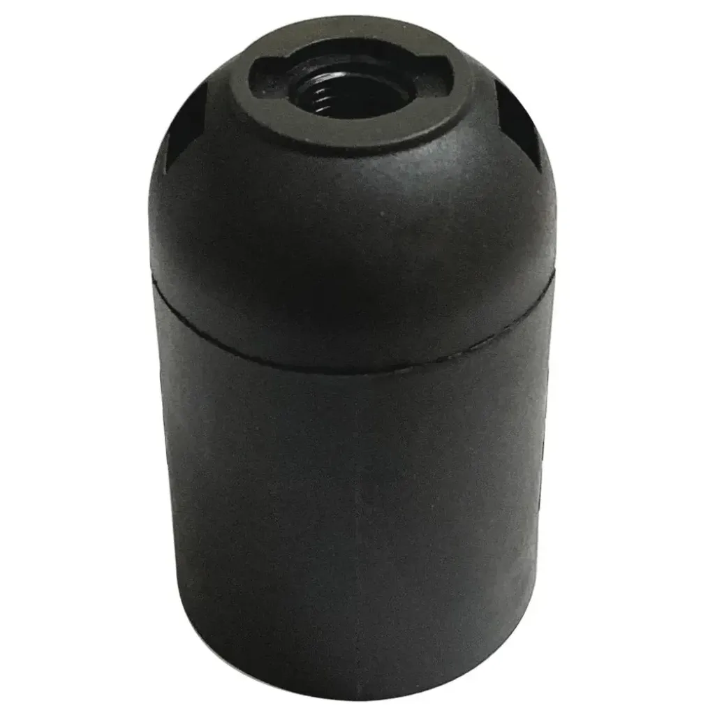 Portalámparas E27 Negro