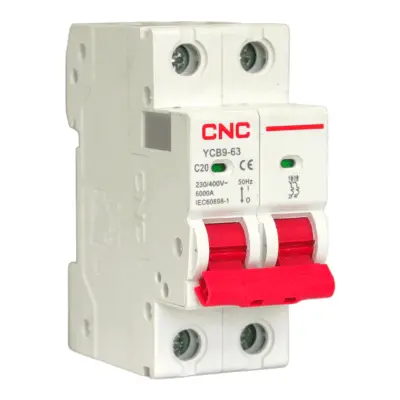 Interruptor automático 2x20A 6kA Curva C CNC